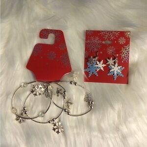 Kohls Celebrate Together stretch bracelet & fishhook earrings set